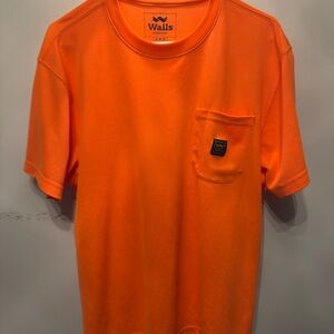 Walls Men's Vibrant Orange Short Sleeve Tee